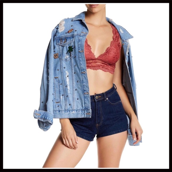 FREE PEOPLE V-NECK PLUNGE BRA LACE BRALETTE A3C - Picture 3 of 8